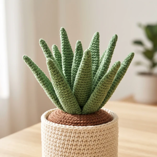 Suculenta de crochê